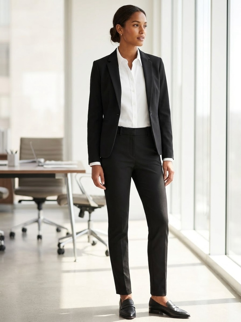 Banana Republic Sloan Slim Trousers Black Size 6